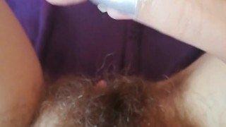 Playing with my grool after orgasm wet hairy pussy sticky cum