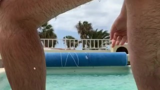 Straight chub playing in a swimming pool | StriaghtGuy1996