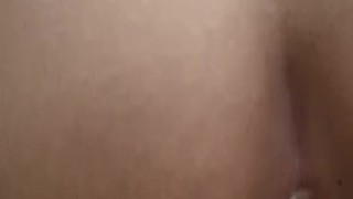 Riding 7 inch dildo at home fucking hot ass