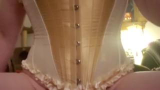Bearded with a corset. Titty and dick play till I cum!
