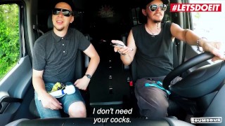 LETSDOEIT - Big Booty German Slut Fucked Super Hard In The Sex Bus