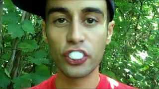 Solo long cum play in mouth - 3 strangers loads chewed till cumfoam and swallowed