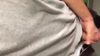 Hot guy has some quick fun on lunch break