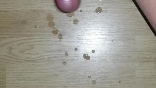 hard dick shoots big cum on floor