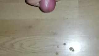 hard dick shoots big cum on floor