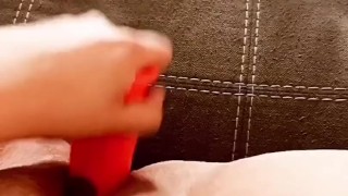 Premium Snapchat model cumming all over her big pink dildo
