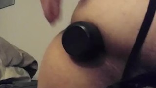 More of me Shoving a black dildo up my hole