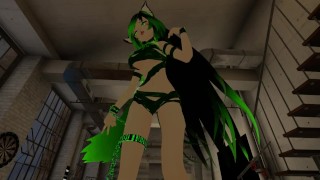  Cat Girl only in Ribbons Bondage gives Sexy Lap Dance Hump (POV)