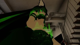  Cat Girl only in Ribbons Bondage gives Sexy Lap Dance Hump (POV)
