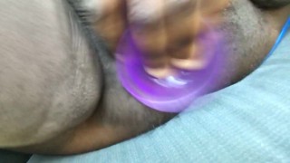 Playing with my pussy in the car
