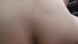 Riding dildo in POV bubble but
