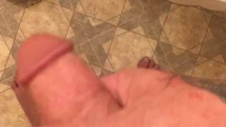 Tugging my thick cock