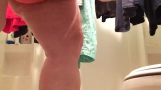 Lace Panty Piss Mature MILF Messy Hanging Tits