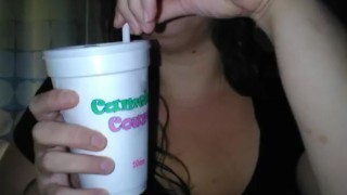 Sexy Milf Plays with her food
