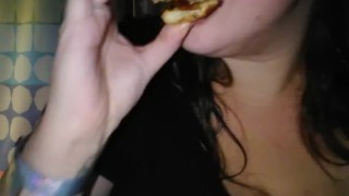 Milf gets kinky with her food