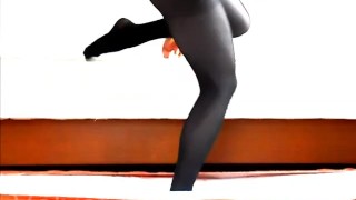 Self bondage velvet leotard