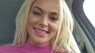 DUTCH PETITE BLONDE SMALL NAUGHTY TEEN FLASHING PERFECT TITS IN PUBLIC CAR!