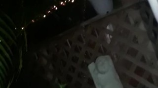 Bella_slutwife outdoor husband peeing