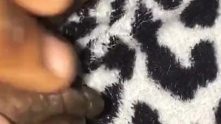 Playing with my big juicy clit