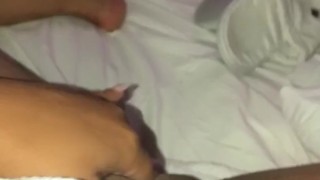 PLAYING WITH MY WET PUSSY TO PORN IN HOTEL ROOM
