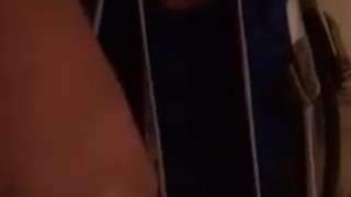 At a friends house stoking my dick