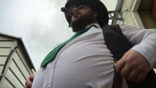 low angle fancy fat cowboy smoke clip