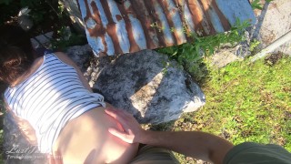 Perfect sex after work with teen real outdoor amateur couple LustTaste 4K