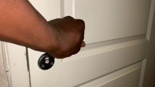 Caught my brothers wife masturbating with hard loud orgasm in the bathroom.