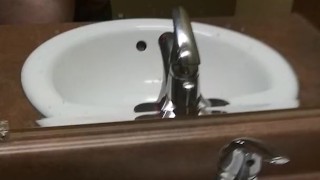 Taking care of morning wood after I get to work