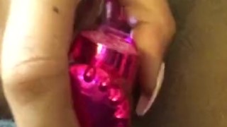 Solo ebony playing with fat pussy