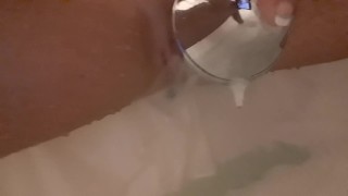 Pussy play with showerhead