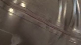 Latex Masturbation with Full Catsuit and Butt Plug