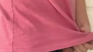 Teen jock jerks cock thru jeans PT. 1