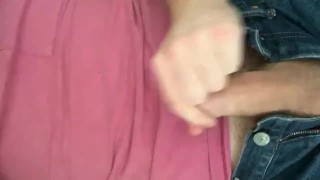 Teen jock jerk thru jeans PT.3 ***CUM SHOT***