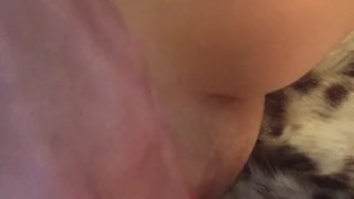 Digging out my pussy, 4 finger stretching, labia pulling, knuckle stroking