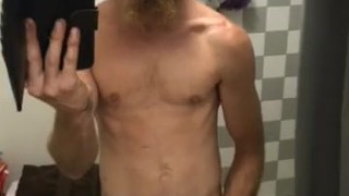 Playing with my dick in front of the mirror