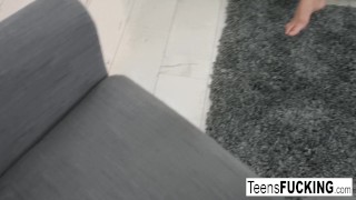 Brunette cutie Verona Sky fills her wet pussy with cock