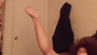 Harem Crossdresser Strokes big dick