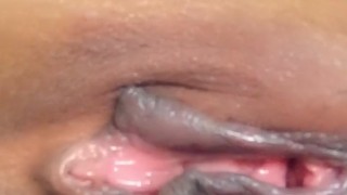 Babe plays with wet and juicy pussy