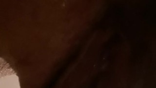 Giant Clit gets rubbed and dribbles