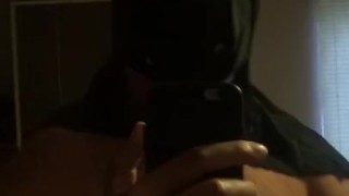 Homemade Cosplay: Batman does a sexy naked dance in front of the mirror