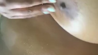 Juicy big tits bbw rubbing wet clit