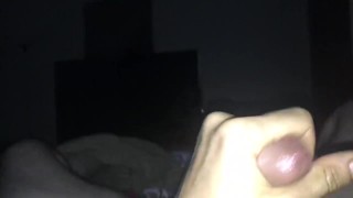 White boy jerks cock