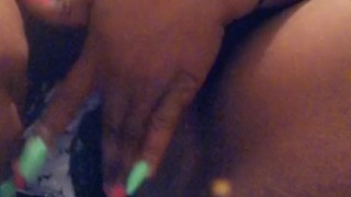 Rubbing my pretty pierced pussy