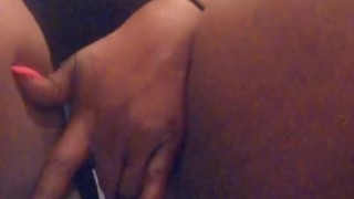 Rubbing my pretty pierced pussy