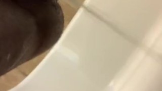 Phat pussy Pee in the clear bowl