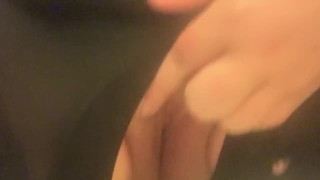 Pissing after being fingered. Up close and personal