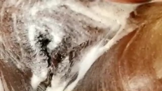 Watch my pussy take a shower
