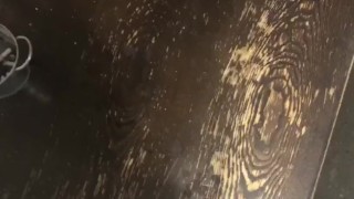 Huge straight cumshot