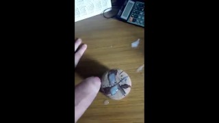 Cum on table, a lot of cum